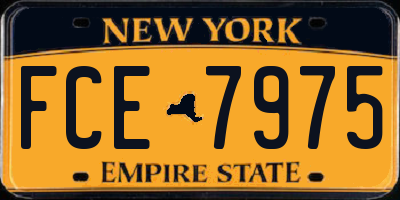 NY license plate FCE7975