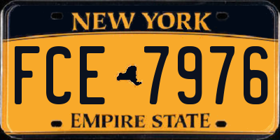 NY license plate FCE7976