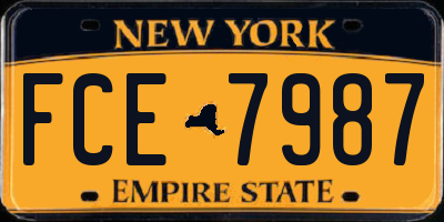 NY license plate FCE7987