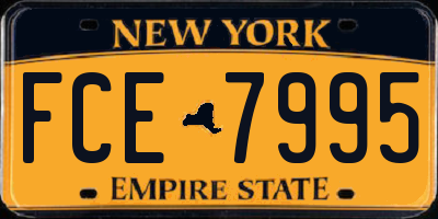 NY license plate FCE7995