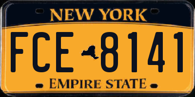 NY license plate FCE8141