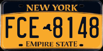 NY license plate FCE8148
