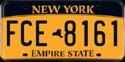 NY license plate FCE8161