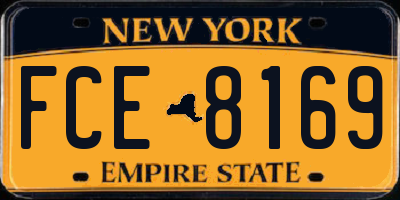 NY license plate FCE8169