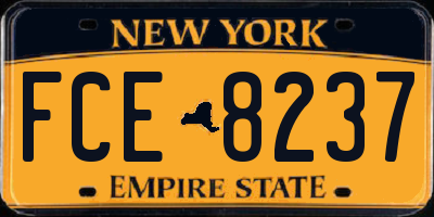 NY license plate FCE8237
