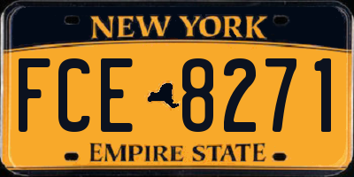 NY license plate FCE8271