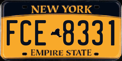 NY license plate FCE8331