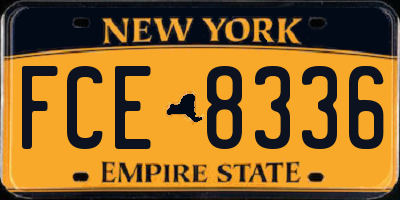NY license plate FCE8336
