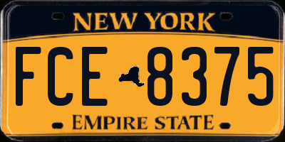 NY license plate FCE8375