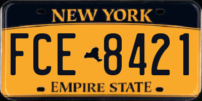 NY license plate FCE8421