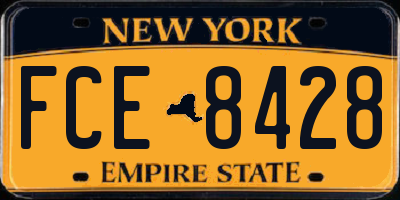 NY license plate FCE8428