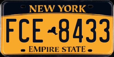 NY license plate FCE8433