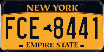 NY license plate FCE8441