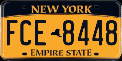 NY license plate FCE8448