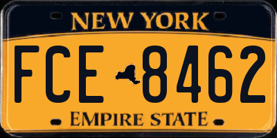 NY license plate FCE8462