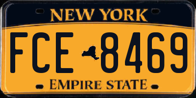 NY license plate FCE8469