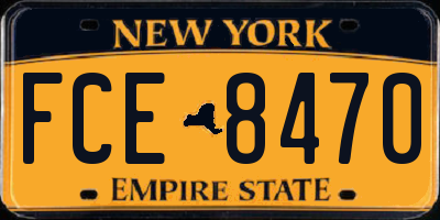NY license plate FCE8470