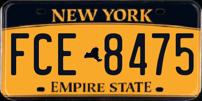 NY license plate FCE8475
