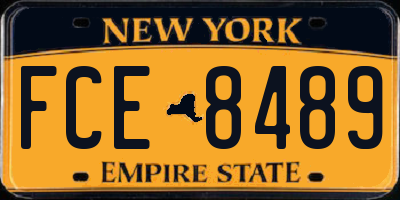 NY license plate FCE8489