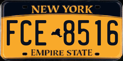 NY license plate FCE8516