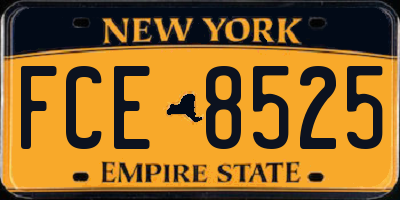 NY license plate FCE8525