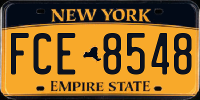 NY license plate FCE8548