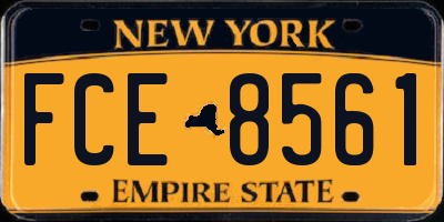 NY license plate FCE8561