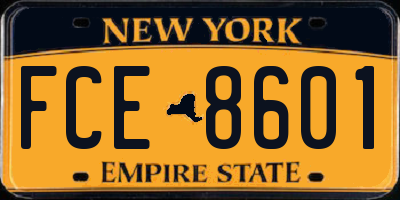 NY license plate FCE8601
