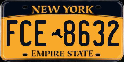 NY license plate FCE8632