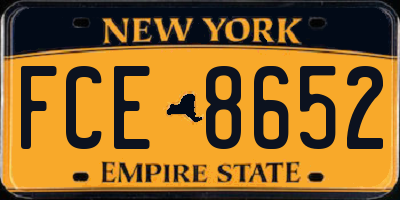 NY license plate FCE8652