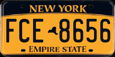 NY license plate FCE8656