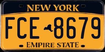 NY license plate FCE8679
