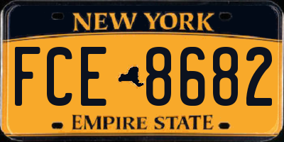 NY license plate FCE8682