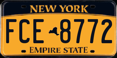 NY license plate FCE8772