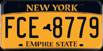 NY license plate FCE8779