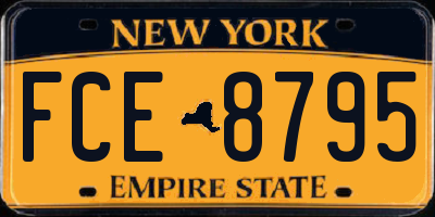 NY license plate FCE8795