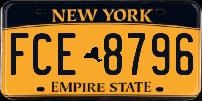 NY license plate FCE8796