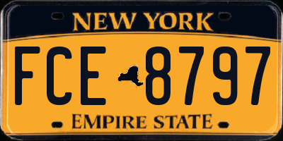 NY license plate FCE8797