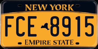 NY license plate FCE8915