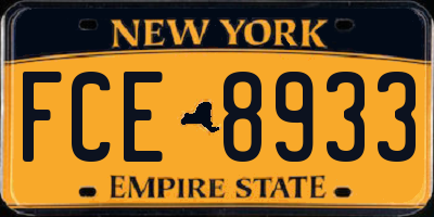 NY license plate FCE8933