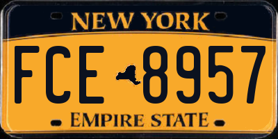 NY license plate FCE8957