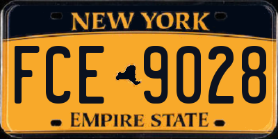 NY license plate FCE9028