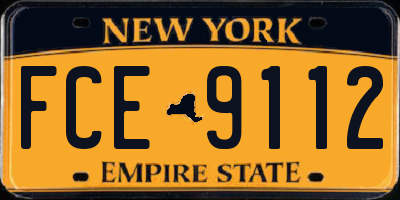 NY license plate FCE9112