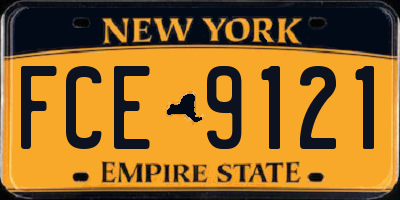 NY license plate FCE9121