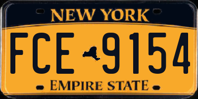 NY license plate FCE9154