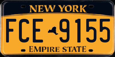 NY license plate FCE9155