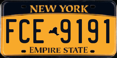 NY license plate FCE9191