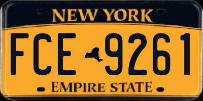 NY license plate FCE9261