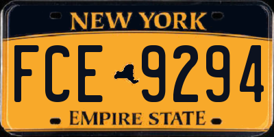 NY license plate FCE9294