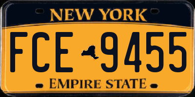 NY license plate FCE9455